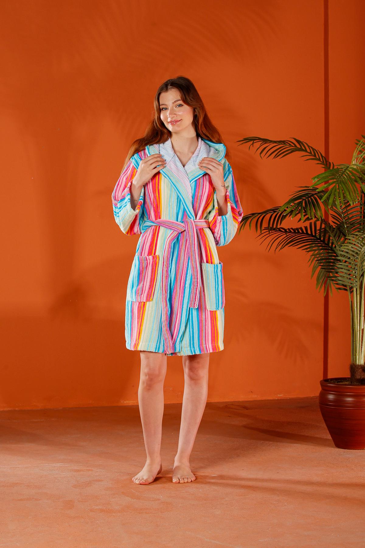 Light-colored-colorful-striped-patchwork-hooded-bathrobe-3.jpg